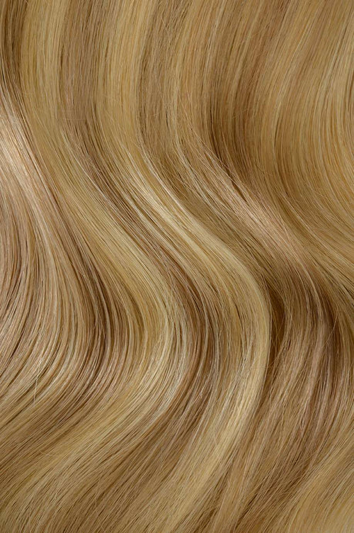 #16/22 Caramel Light Blonde Mix Classic Clip In Hair Extensions 9pcs