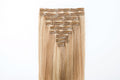 #16/22 Caramel Light Blonde Mix Classic Clip In Hair Extensions 9pcs