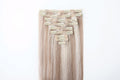#18/60 Pearl Ash Blonde Highlights Classic Clip In Hair Extensions 9pcs