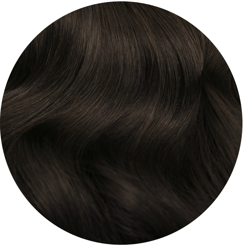 #1BL Darkest Brown Classic Clip In Hair Extensions 9pcs
