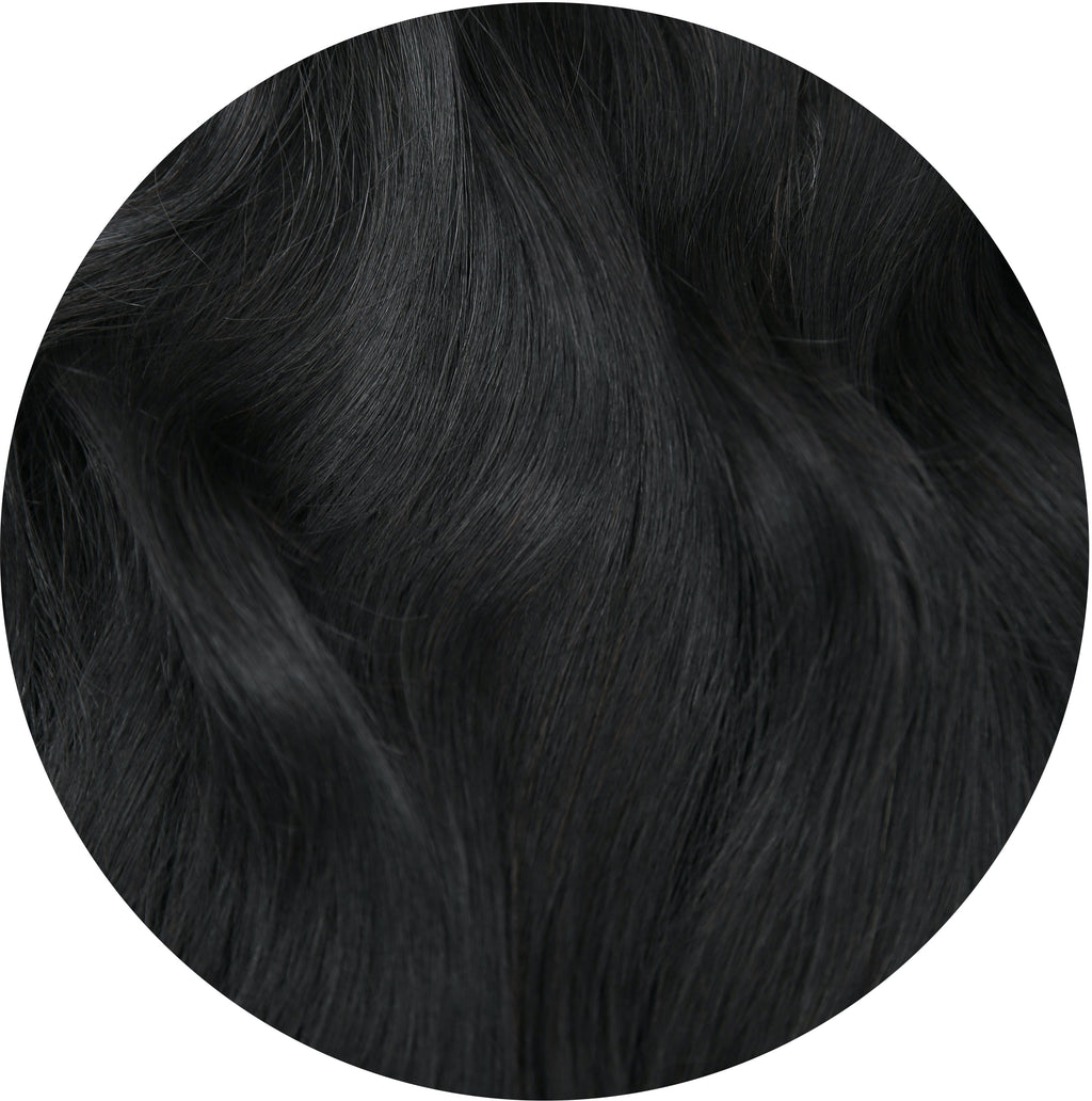 #1B Off-Black Classic Clip In Hair Extensions 9pcs
