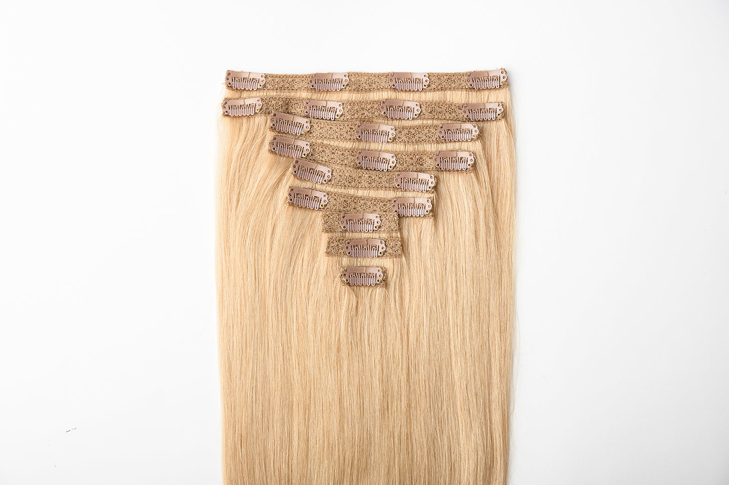 #23 Golden Blonde Classic Clip In Hair Extensions 9pcs