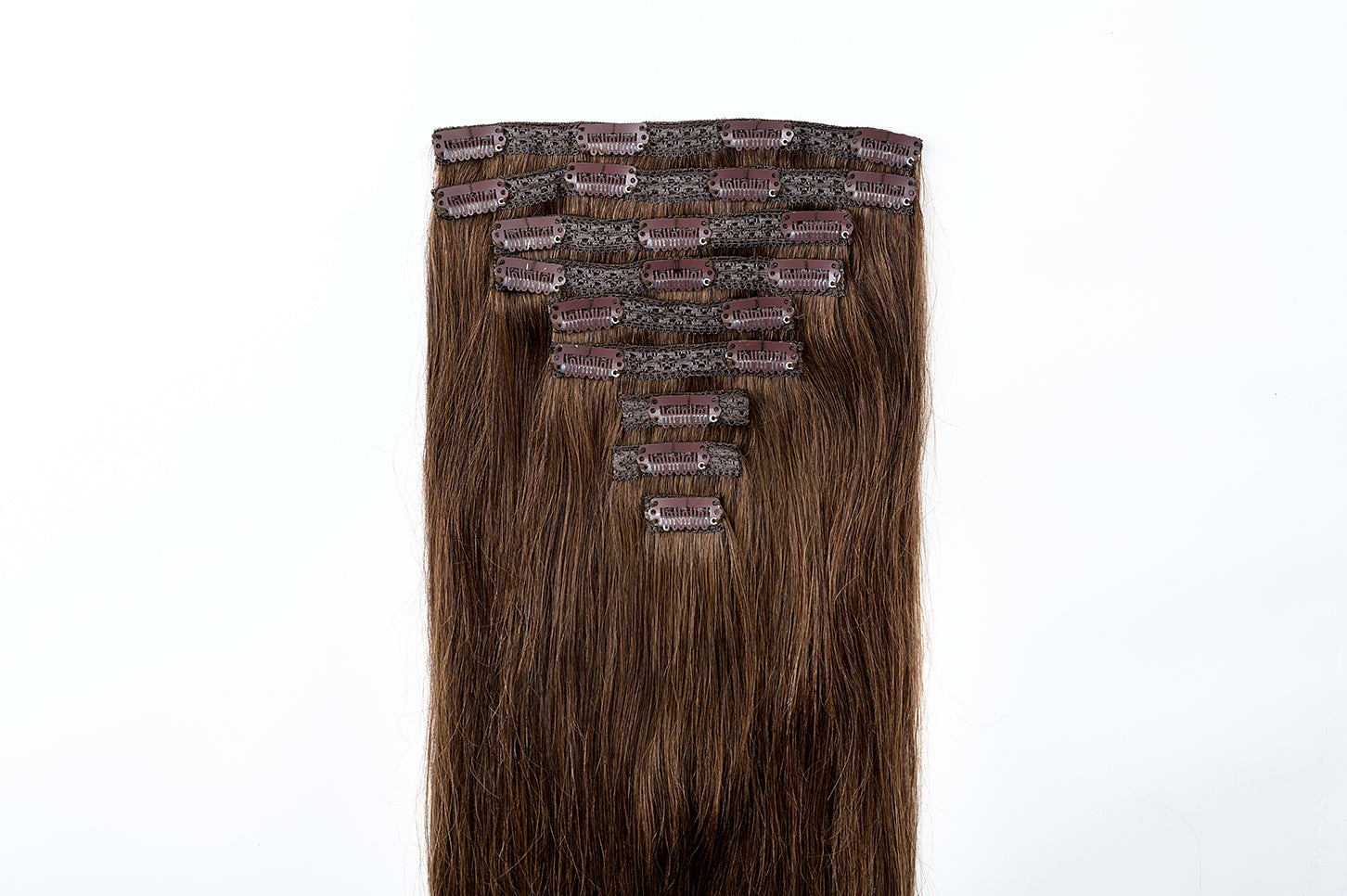 #4 Chocolate Brown Classic Clip In Hair Extensions 9pcs