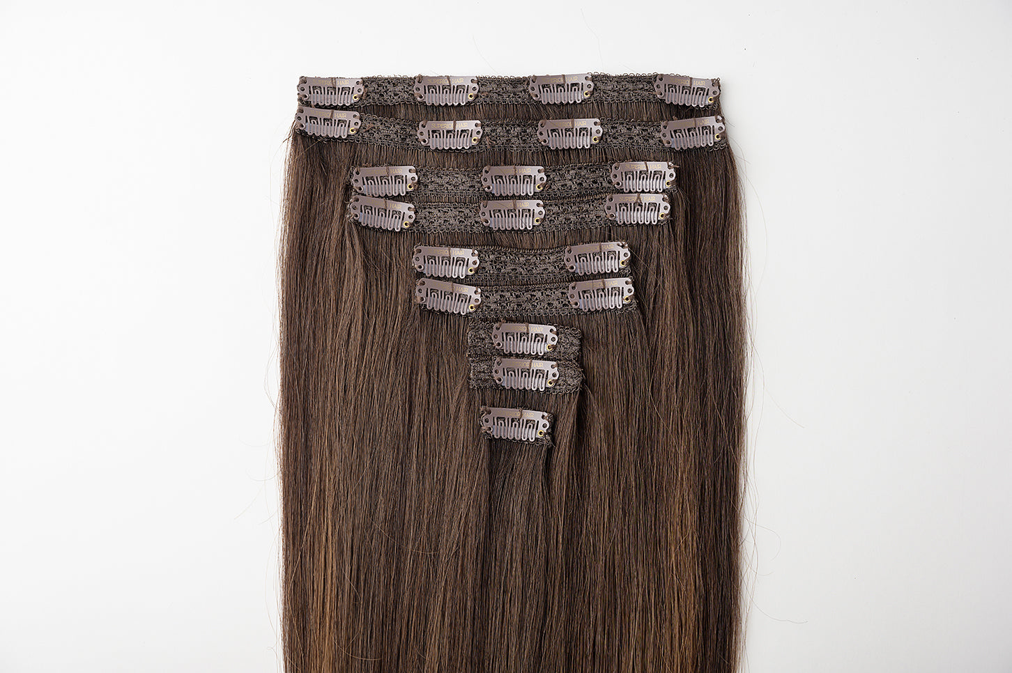 #Dark Brown Balayage Classic Clip In Hair Extensions 9pcs