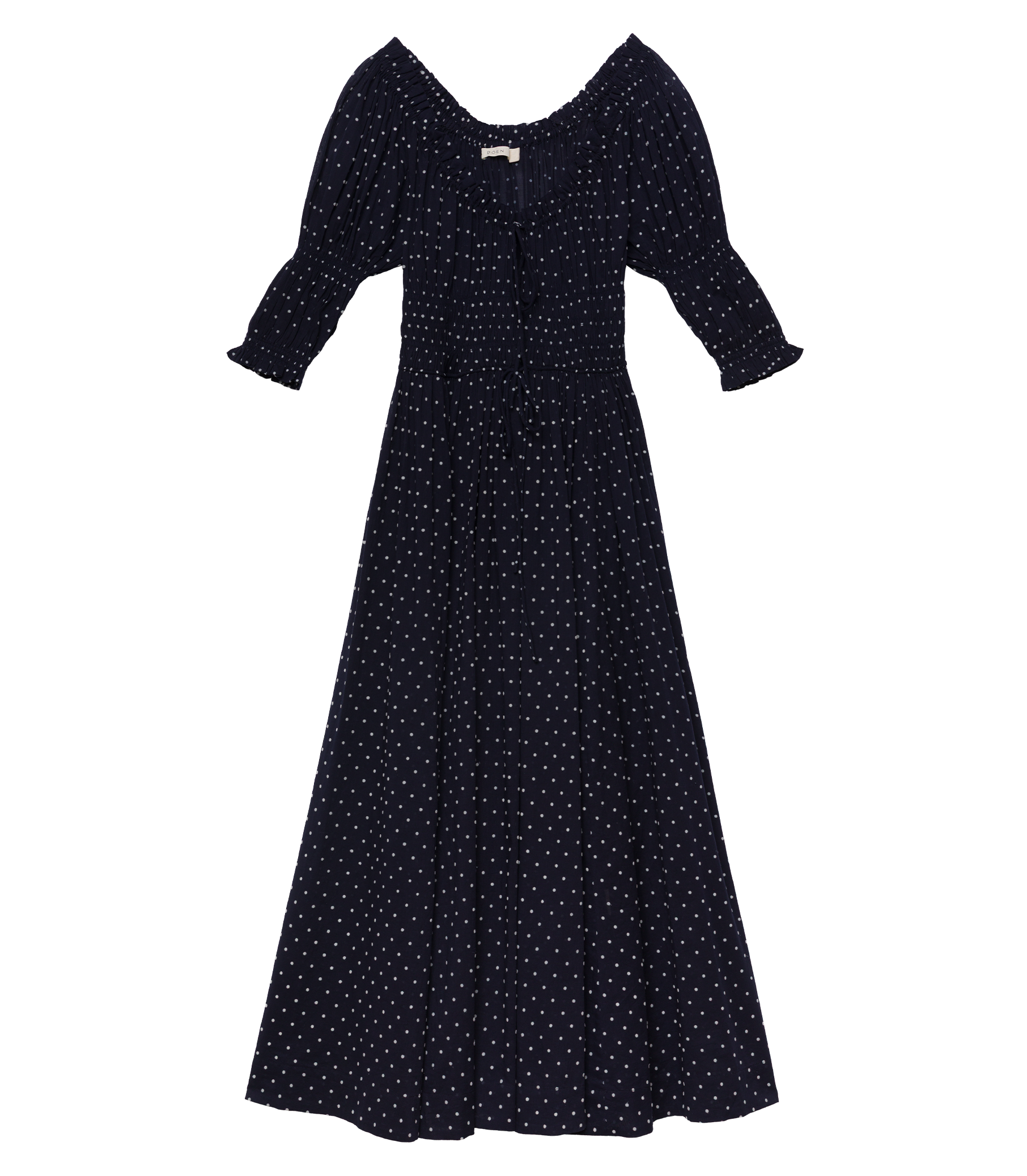 Ischia Dress in Navy Flock Dot