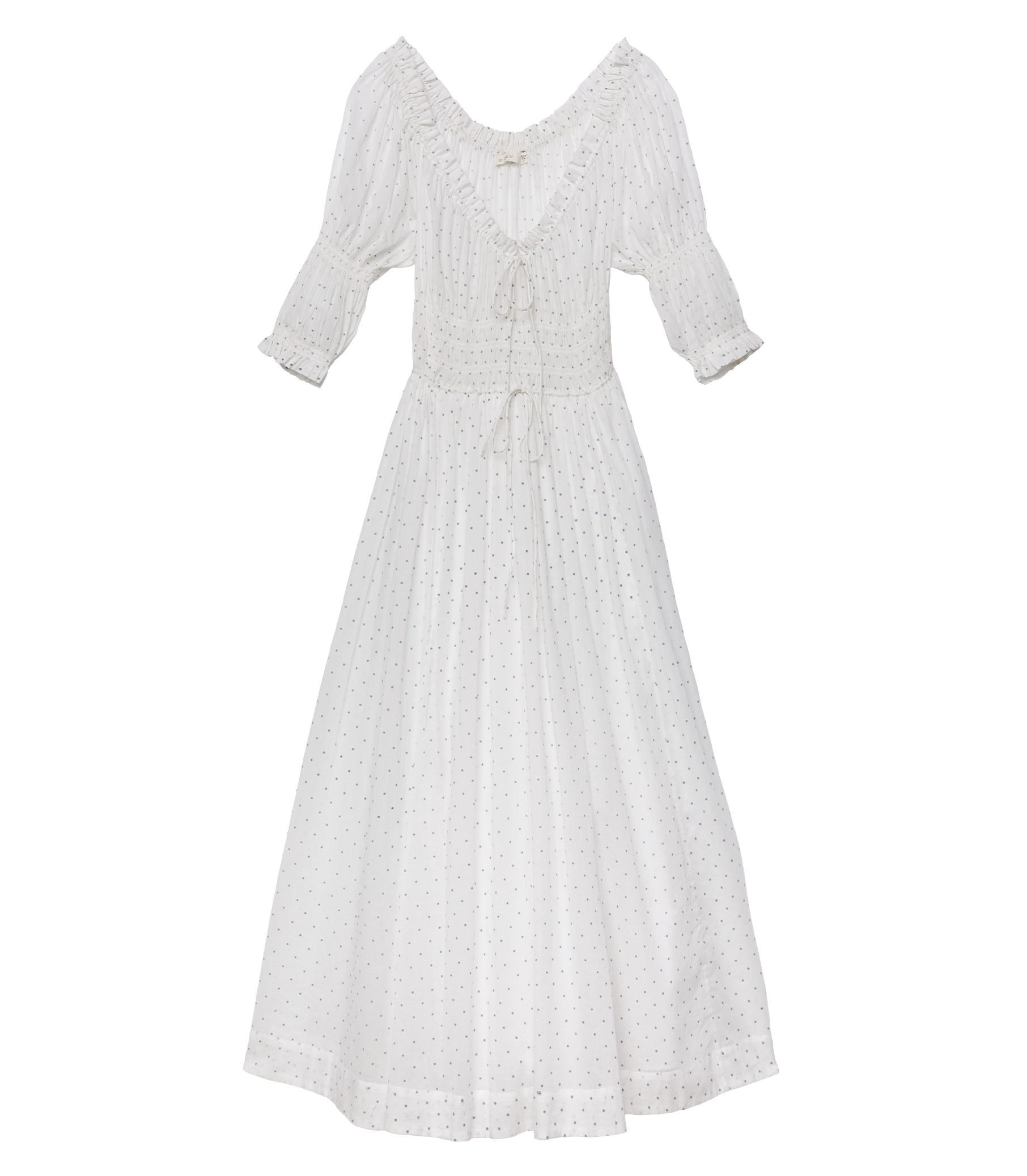 Ischia Dress in Salt Flock Dot