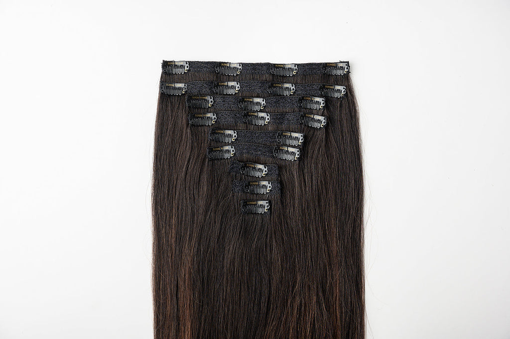 #Off Black Balayage Classic Clip In Hair Extensions 9pcs