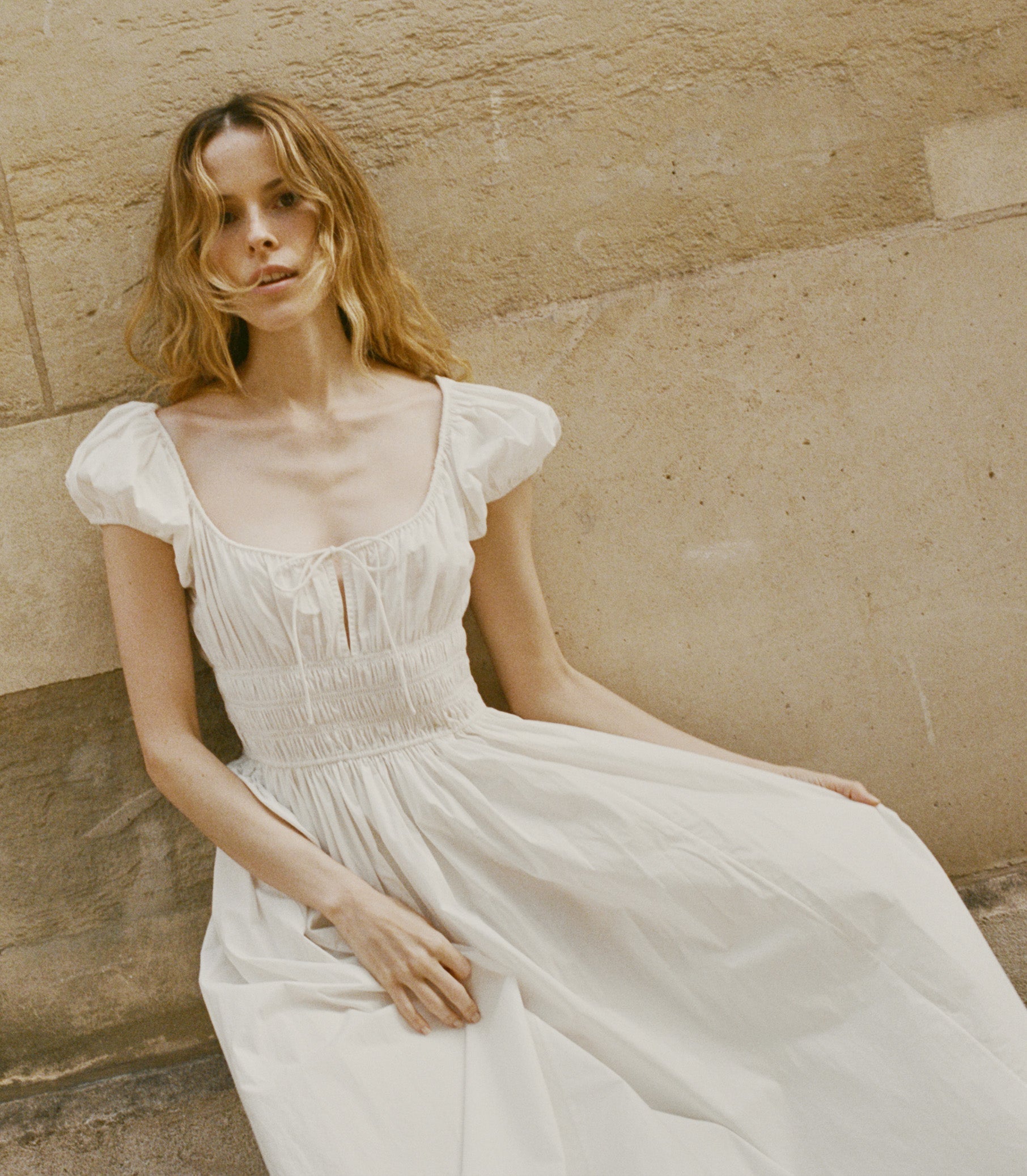 Quinn Dress in Salt