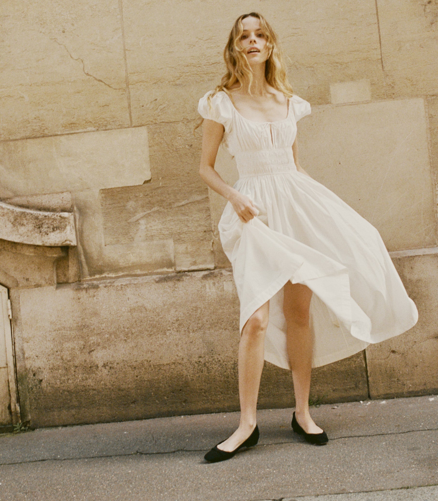 Quinn Dress in Salt